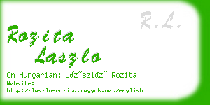 rozita laszlo business card